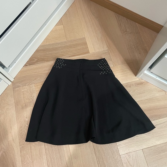 ECU The Kooples Grommet Detail Mini Skirt in Black Size XXS - Picture 6 of 11